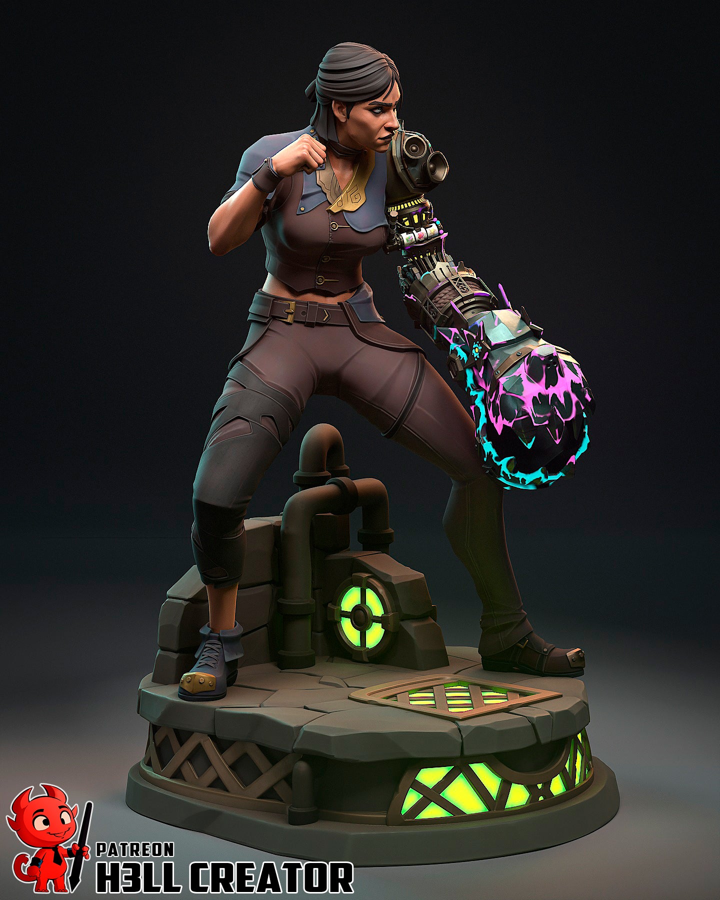Sevika (Arcane) 3d Printed Model Kit - 1:12