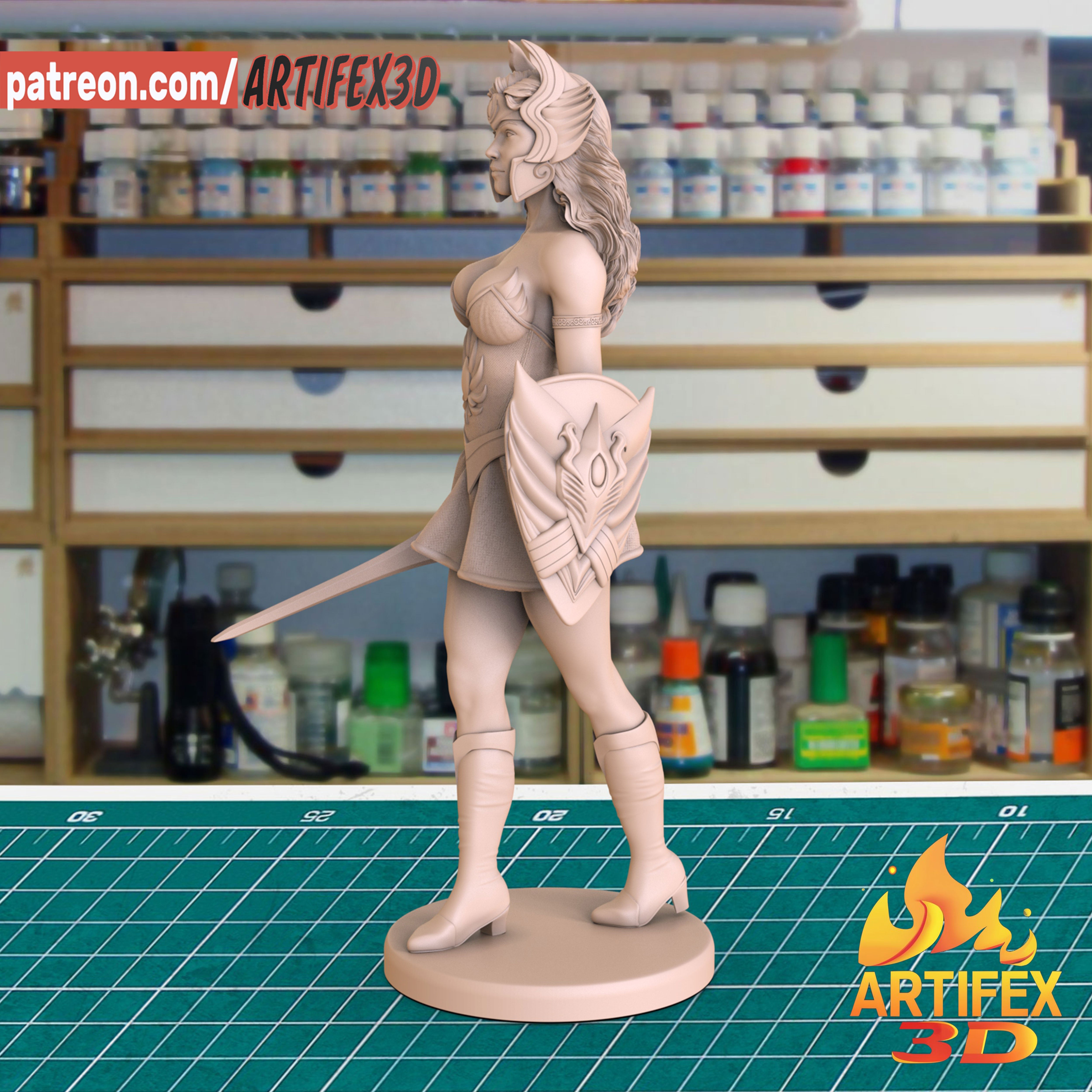 She-ra (He-Man) Statue - Fan Art 180mm and 75mm - 3D Print