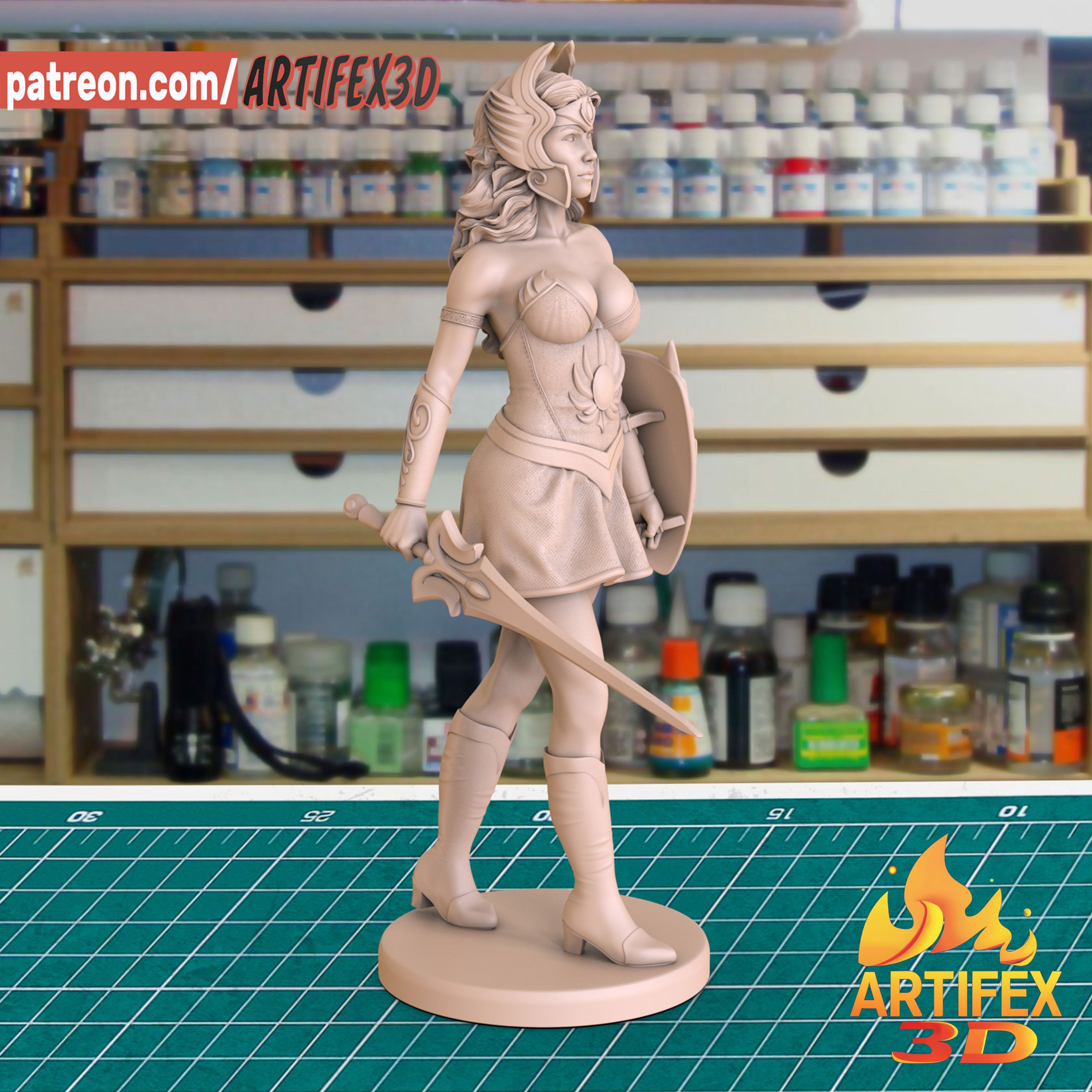 She-ra (He-Man) Statue - Fan Art 180mm and 75mm - 3D Print