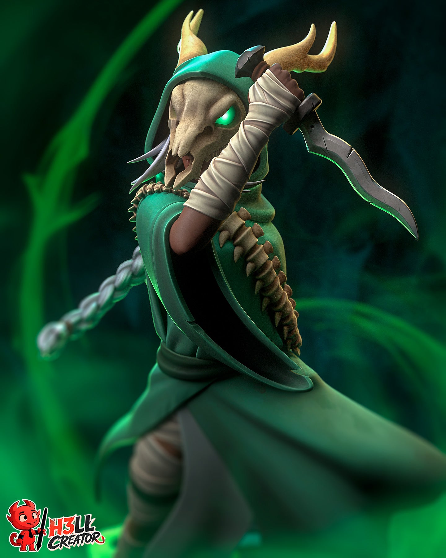 Silent - Slay the Spire2 - 3D Printed Model Kit - Statue - Bust 10 Scale