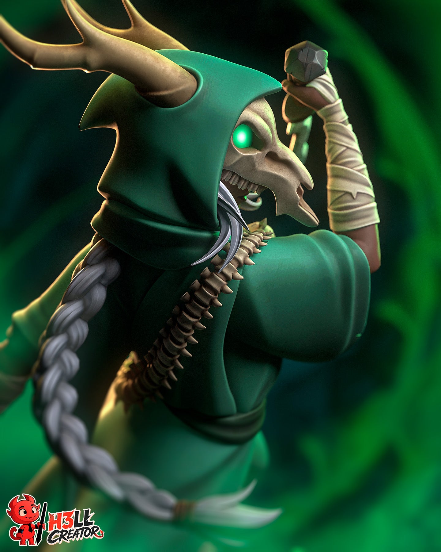 Silent - Slay the Spire2 - 3D Printed Model Kit - Statue - Bust 10 Scale