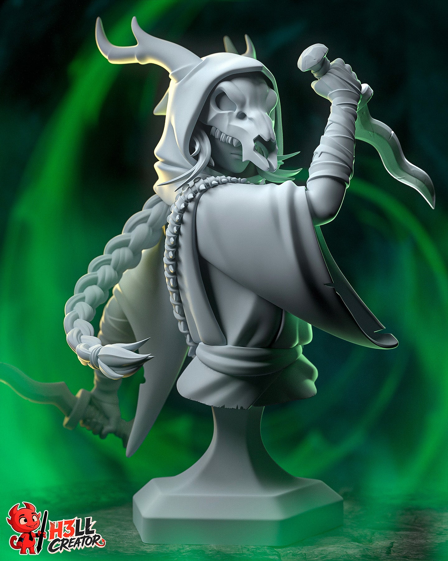 Silent - Slay the Spire2 - 3D Printed Model Kit - Statue - Bust 10 Scale