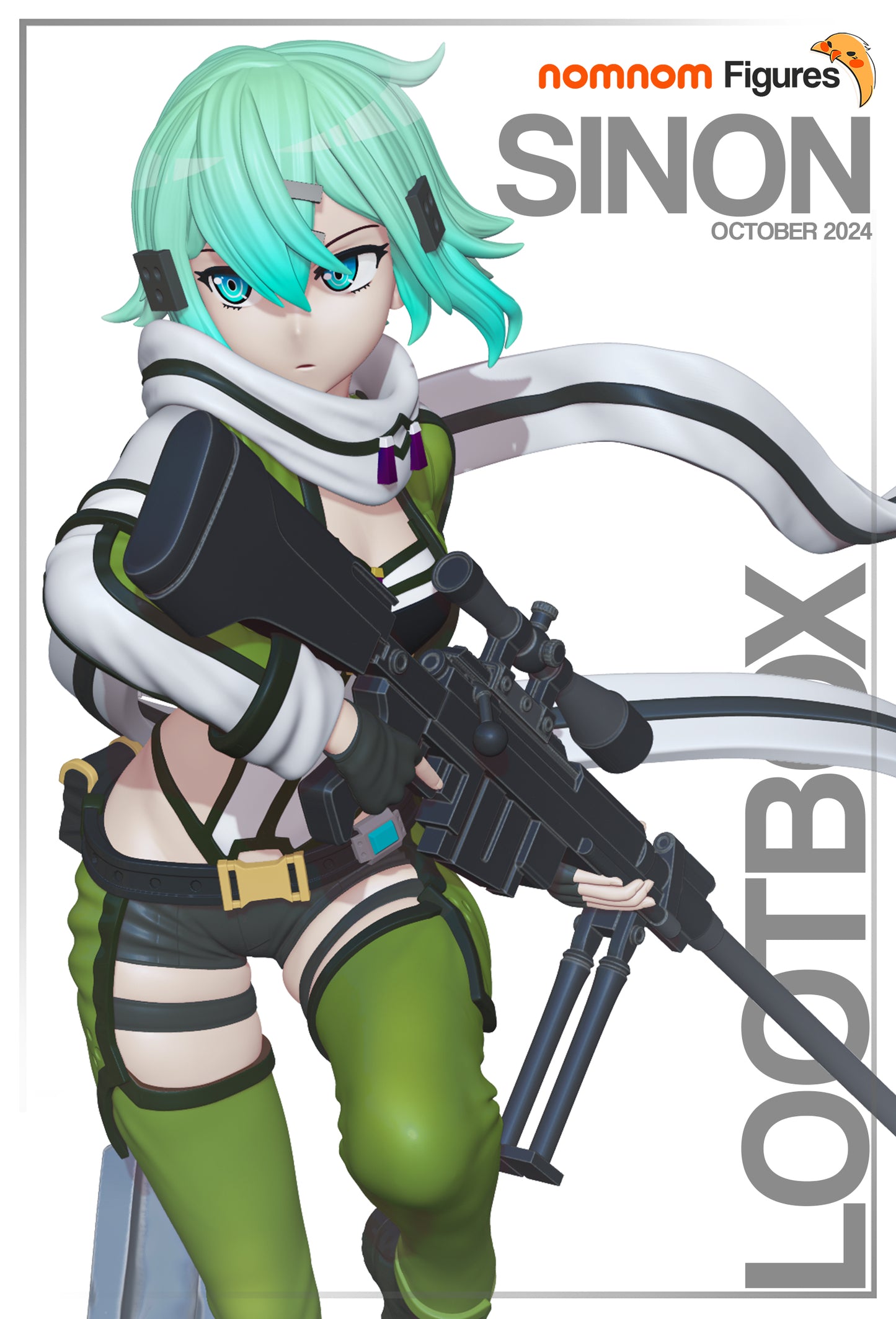 Sinon (Sword Art Online) - 3D Print - Model Kit - (Nom Nom)
