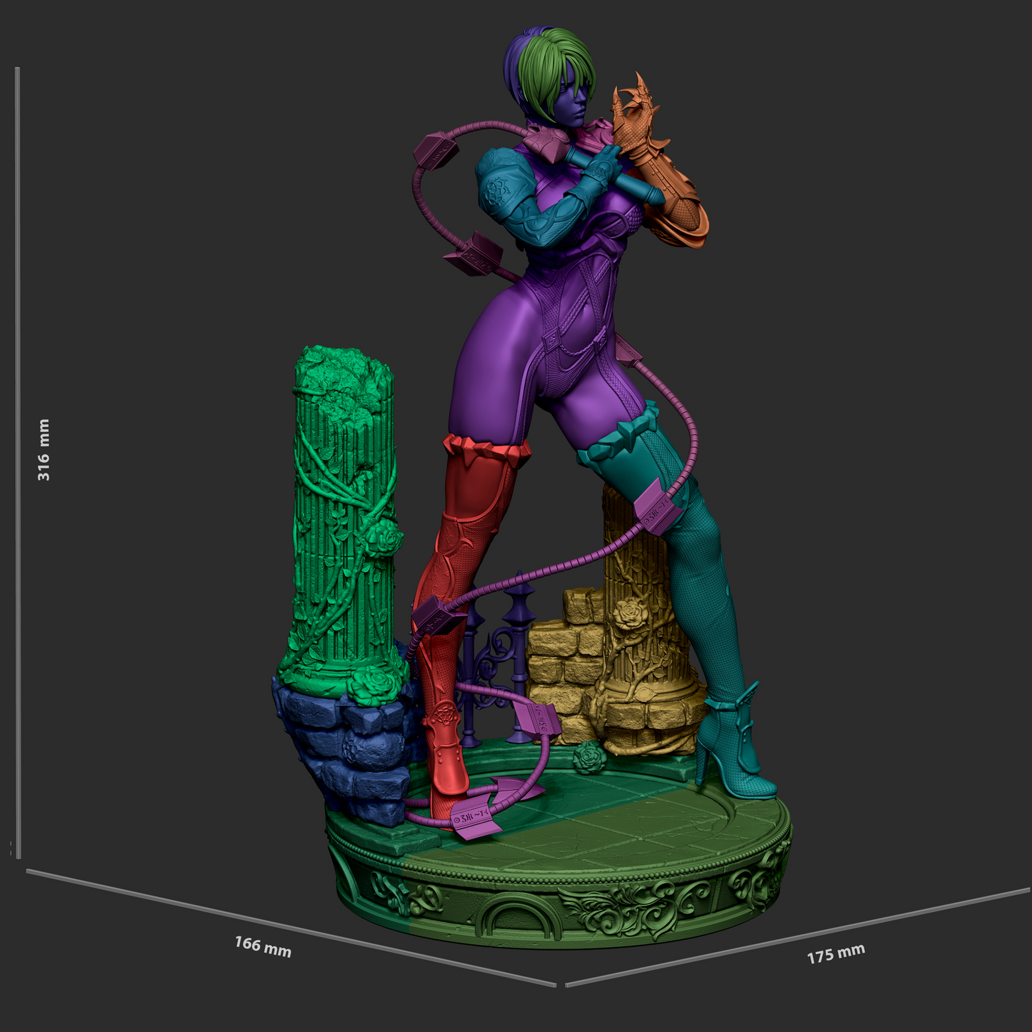 Ivy valentine - 3D Printed Statue Model Kit - 6 Scale