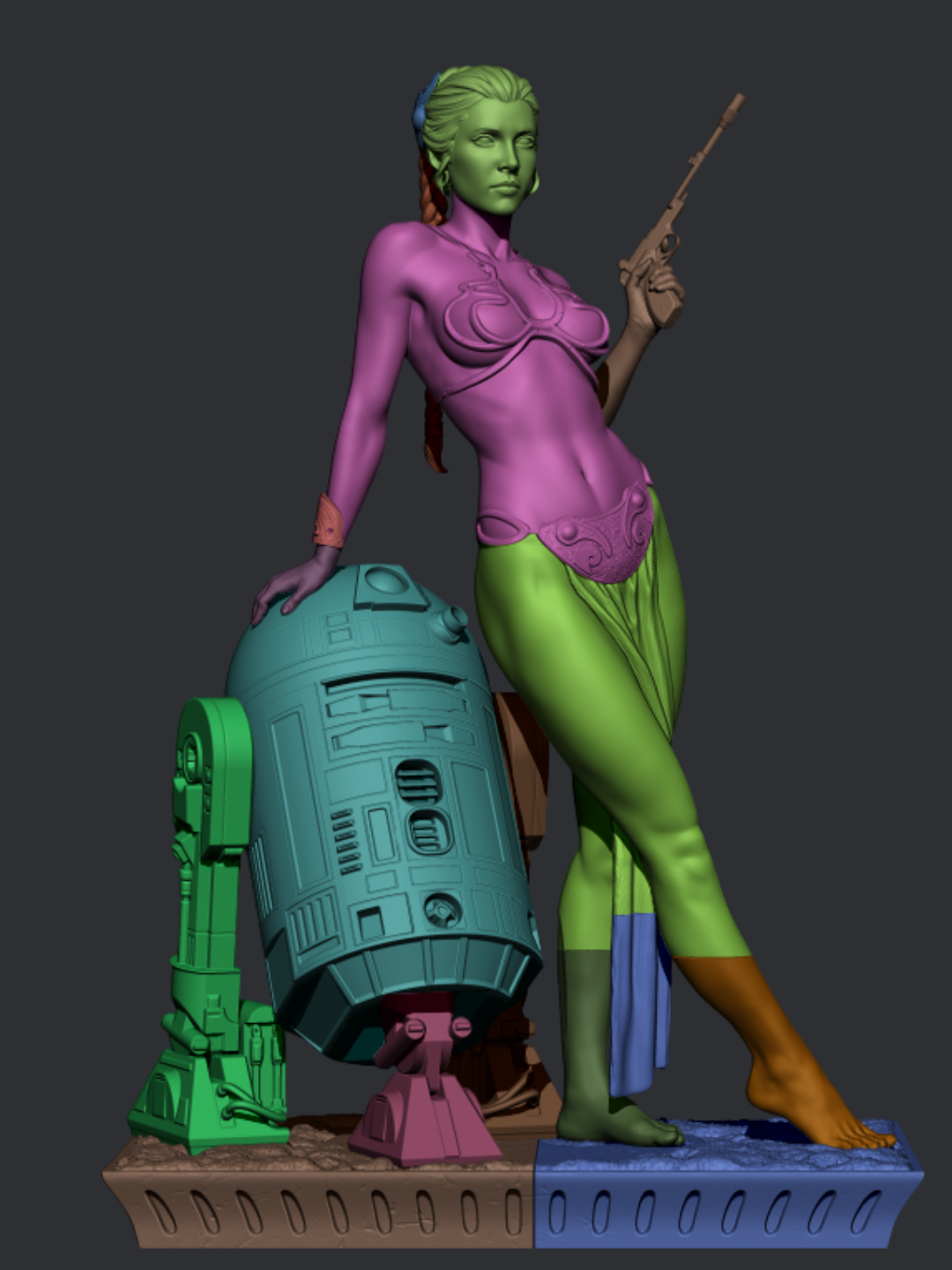 Princess Leia - 3D Printed Model Kit - 1:6 scale (Fan Art)