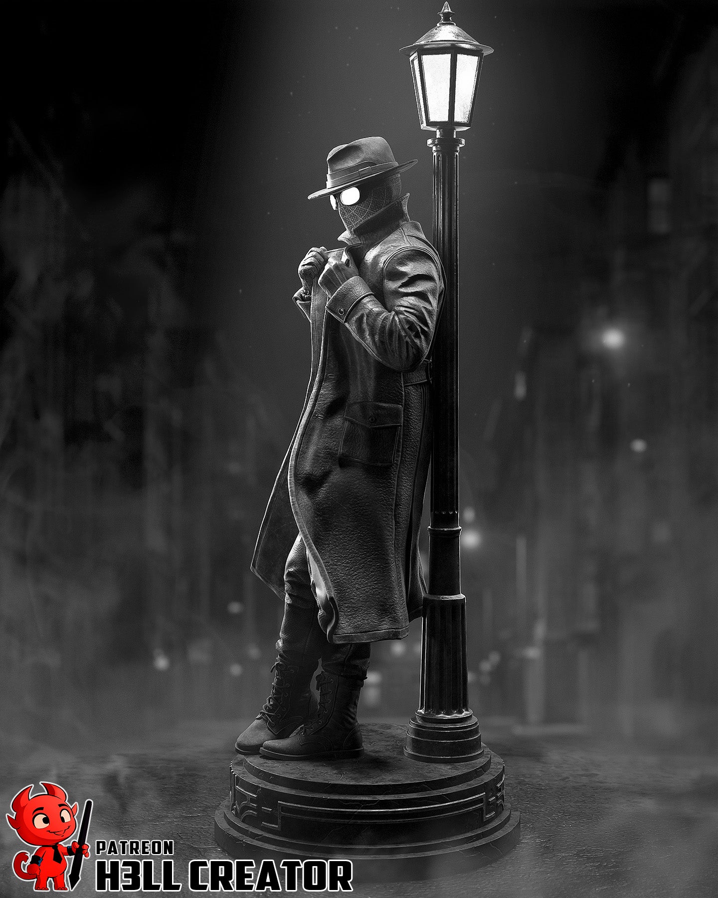 Spider Noir - 3D printed Statue / Bust Model Kit - 10 Scale
