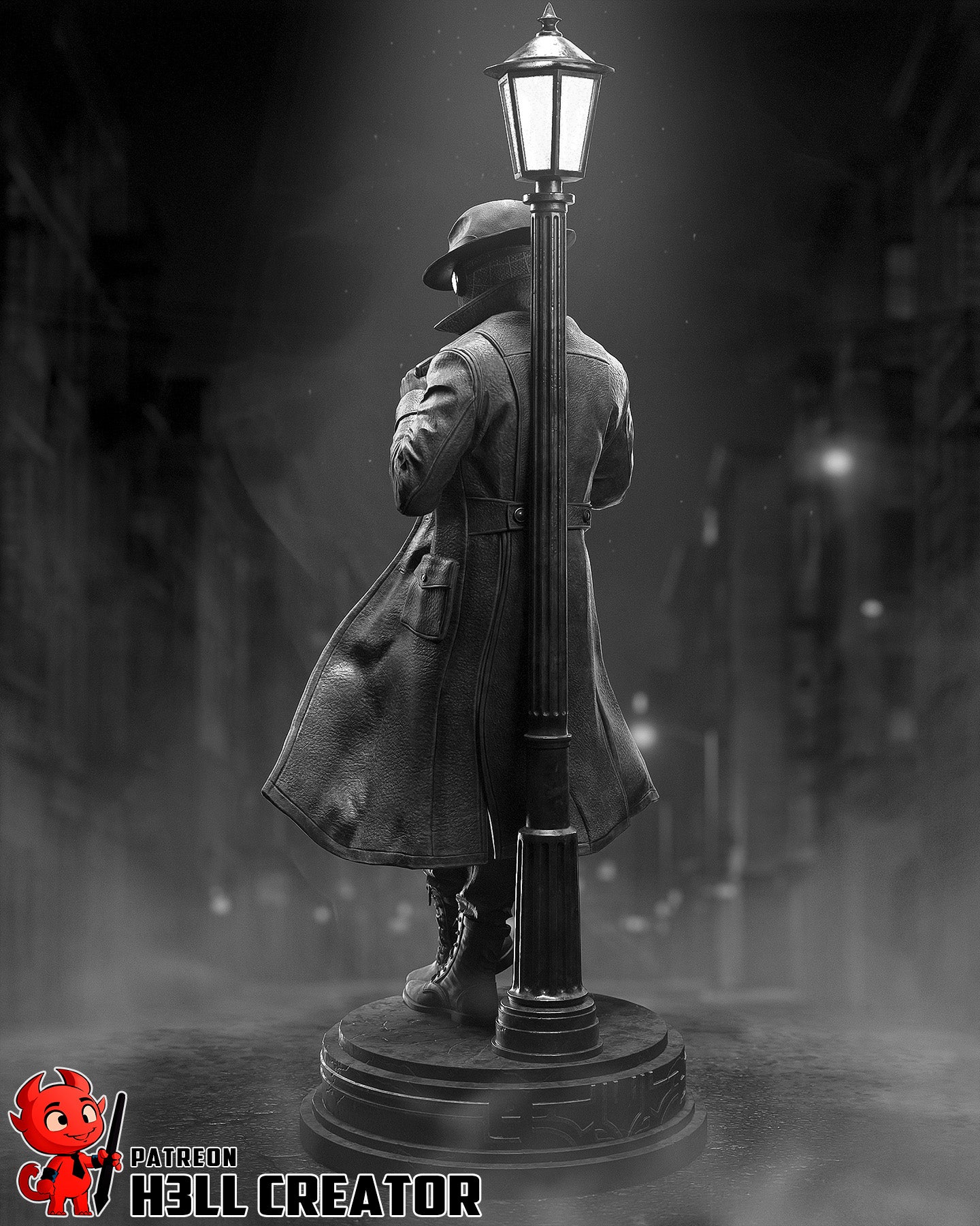 Spider Noir - 3D printed Statue / Bust Model Kit - 10 Scale