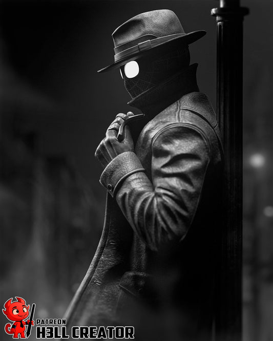 Spider Noir - 3D printed Statue / Bust Model Kit - 10 Scale