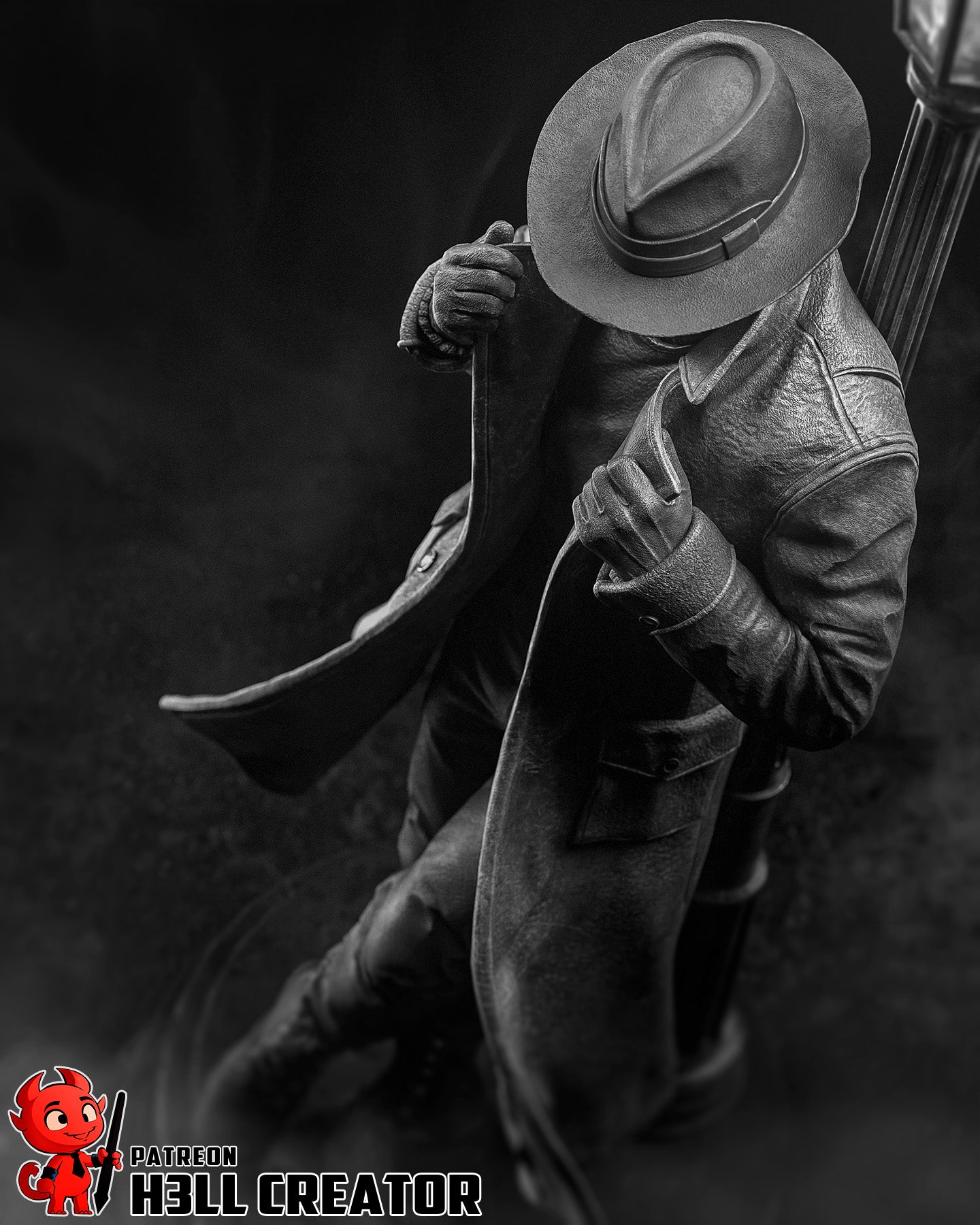 Spider Noir - 3D printed Statue / Bust Model Kit - 10 Scale