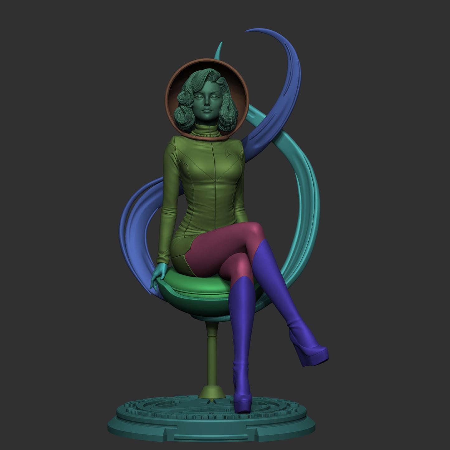 Starfleet - 3D Printed Statue - 6 and 9 scale