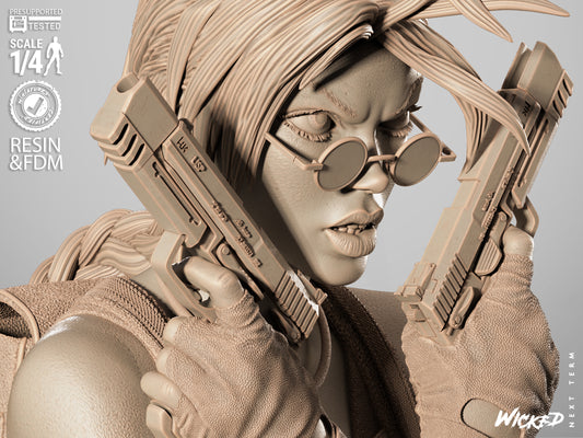 Lara Croft (Fan Art) Portrait - 1:8 and 1:4 scale 3d Printed Model Kit