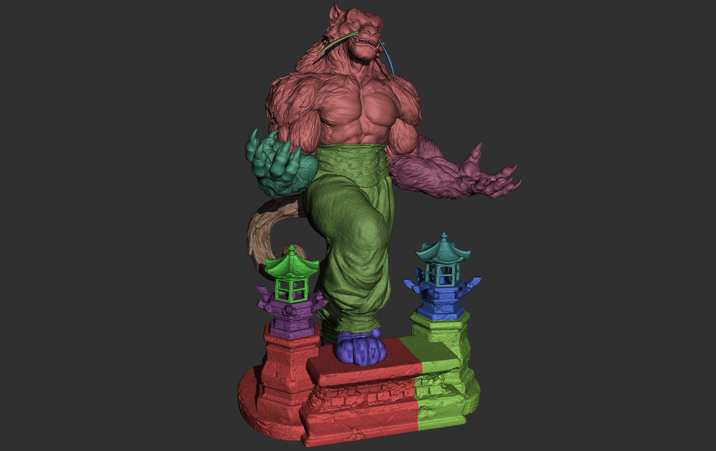 Tail Lung (Kung Fu Panda) - 3D Printed Model Kit - 1:6 or 1:9 scale (Fan Art)
