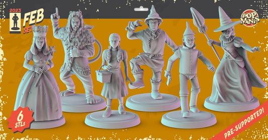 3D Printed Minis - Wizard of Oz- Miniature Figures
