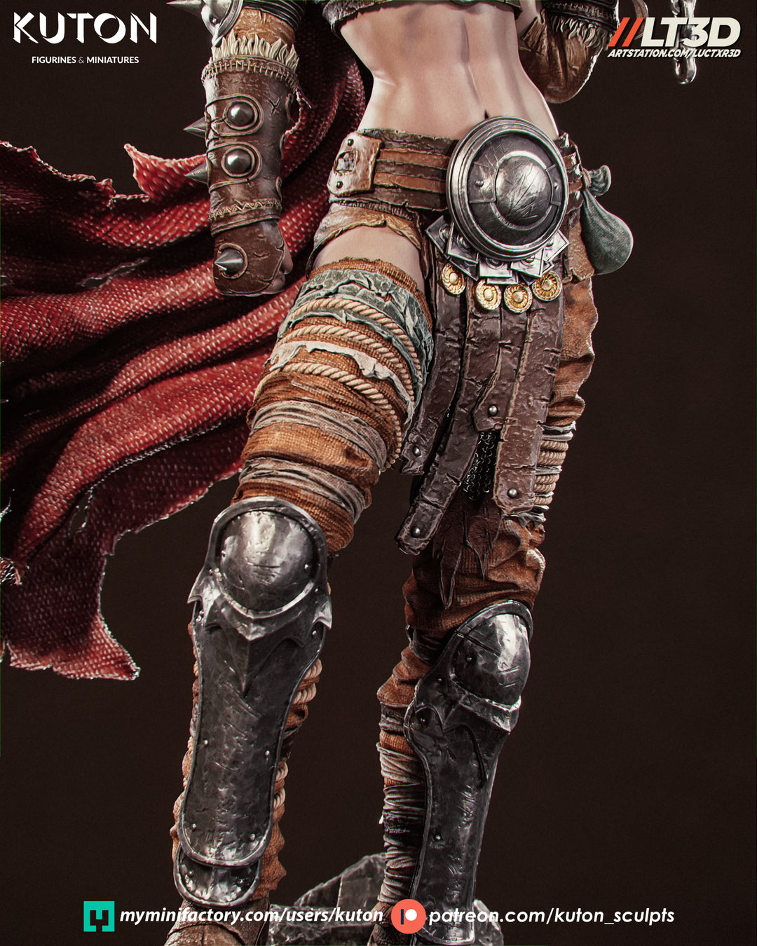 Thyra Warrior Queen 3D Printed Scuplt Printed Model Kit -  10 scale