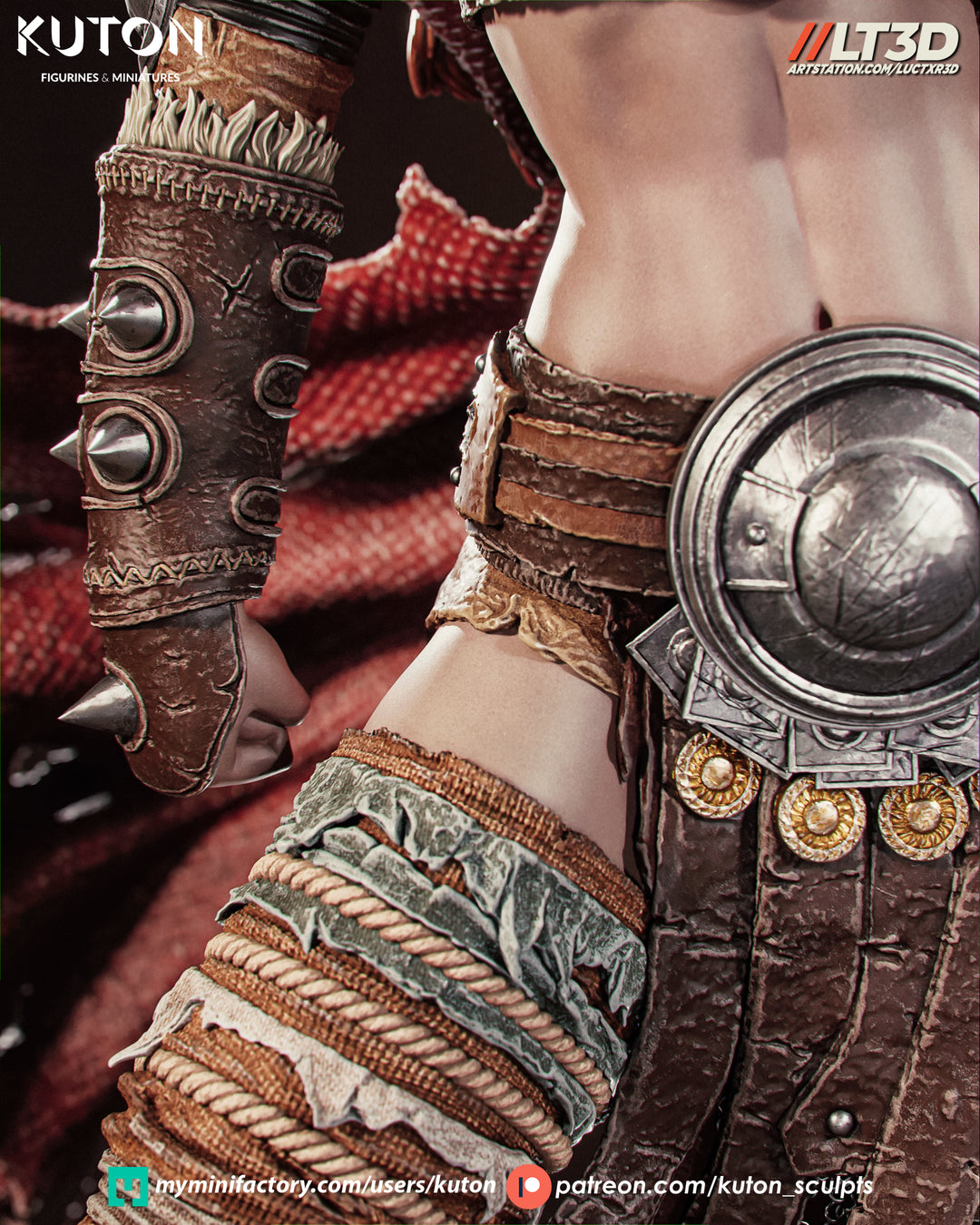 Thyra Warrior Queen 3D Printed Scuplt Printed Model Kit -  10 scale