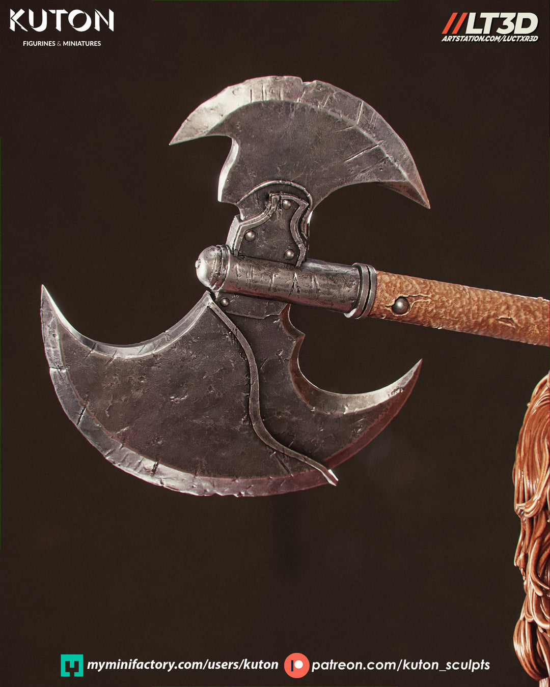 Thyra Warrior Queen 3D Printed Scuplt Printed Model Kit -  10 scale
