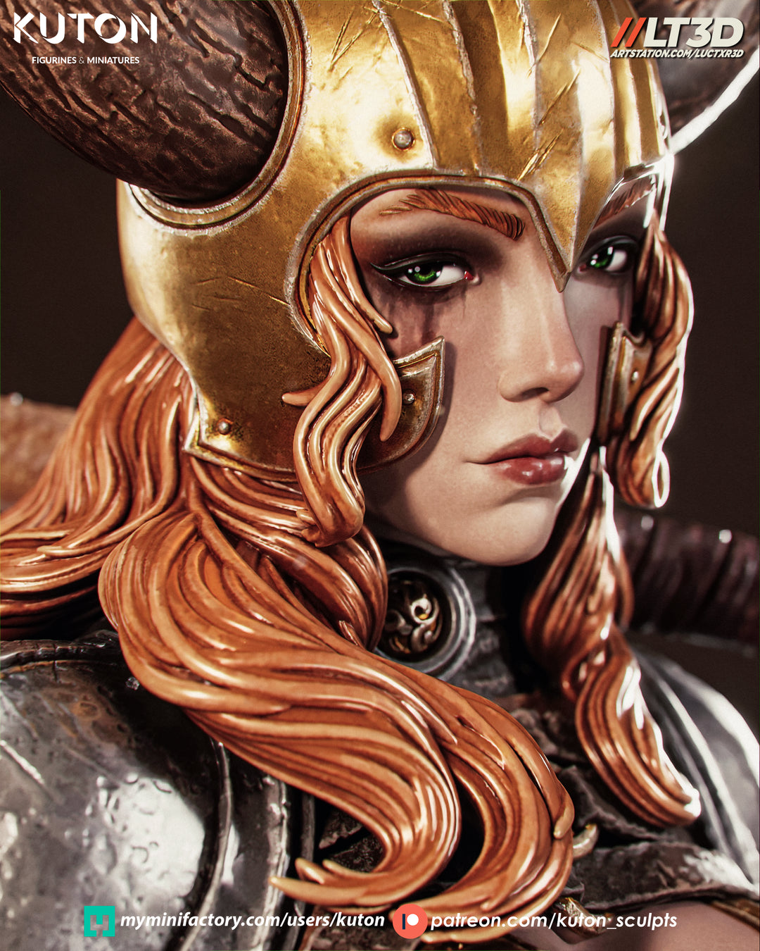 Thyra Warrior Queen 3D Printed Scuplt Printed Model Kit -  10 scale