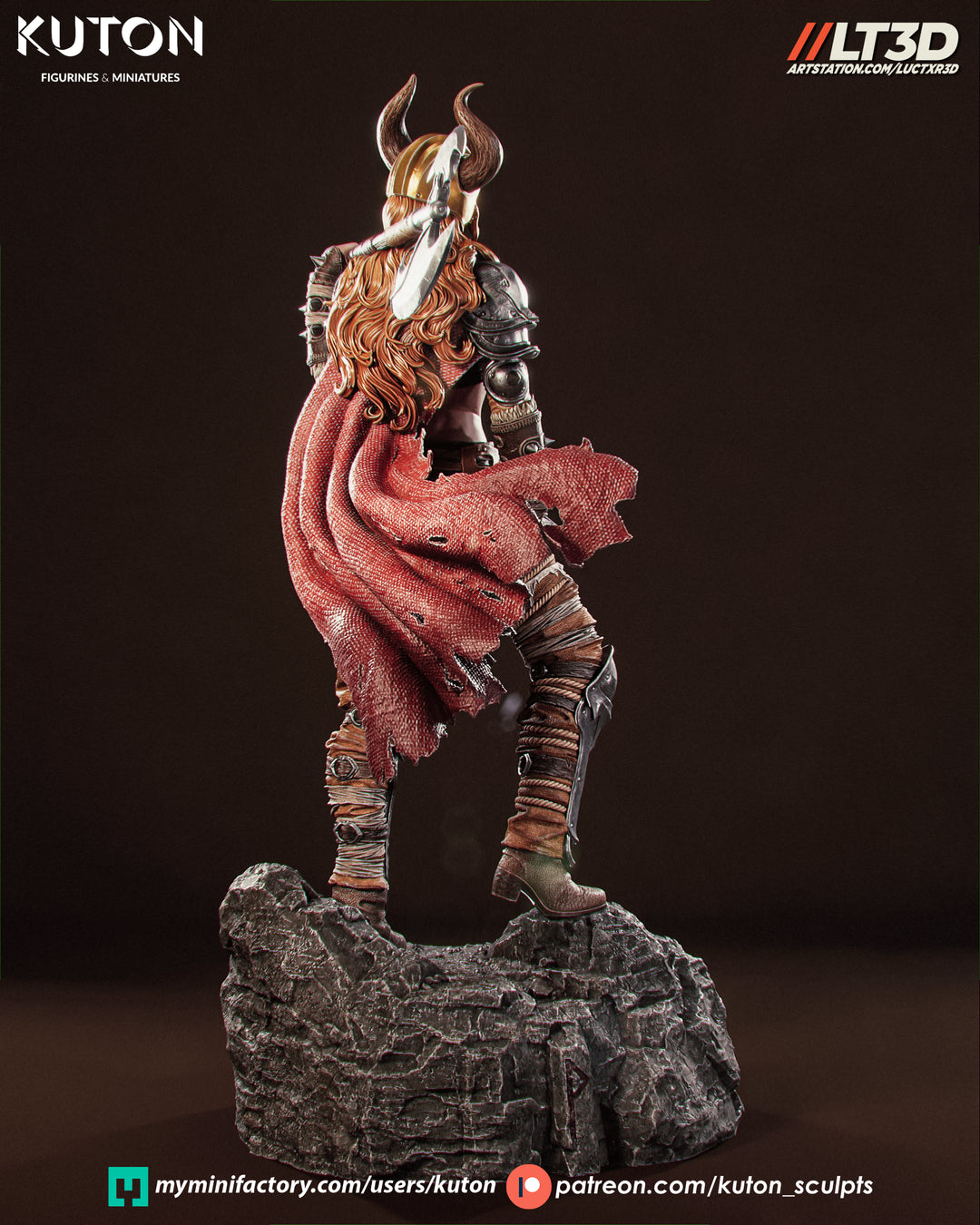 Thyra Warrior Queen 3D Printed Scuplt Printed Model Kit -  10 scale