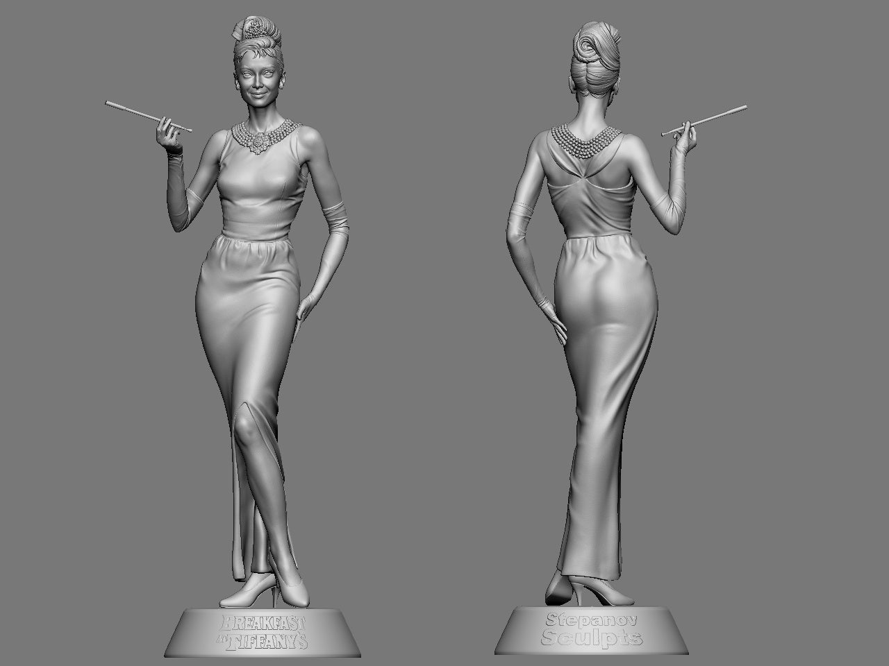Tiffany - Breakfast at Tiffanys - 3d Printed Model Sculpture
