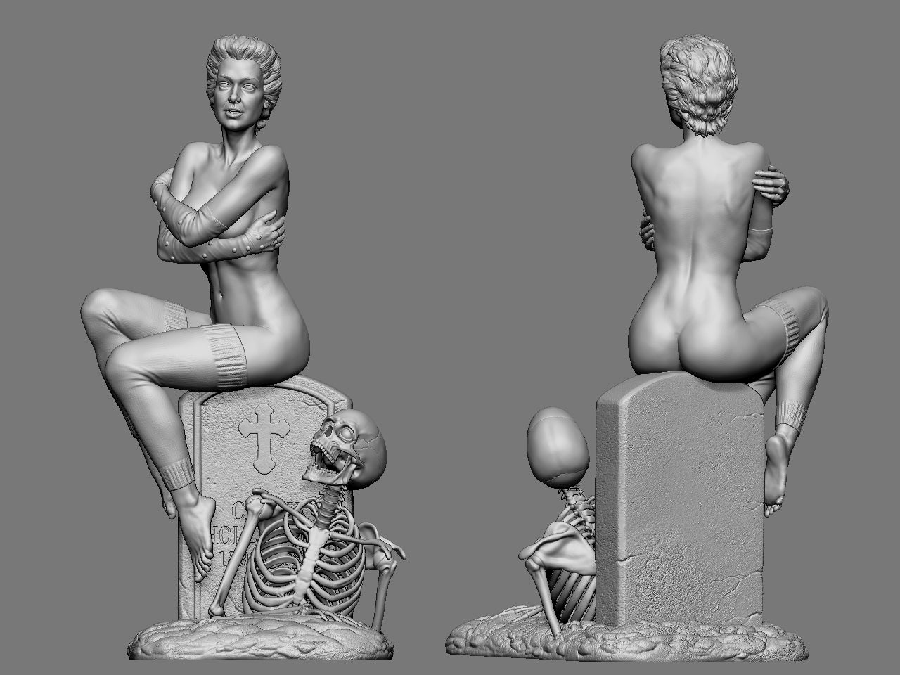 Trash - Return of the Living Dead - 3d Printed Model Sculpture