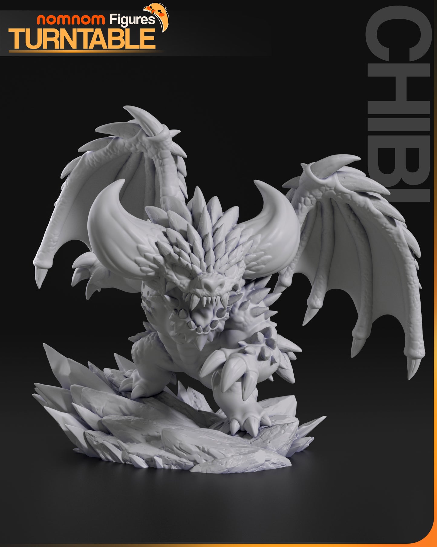 Nergigante (Monster Hunter) 3d Printed Model Kit - Chibi