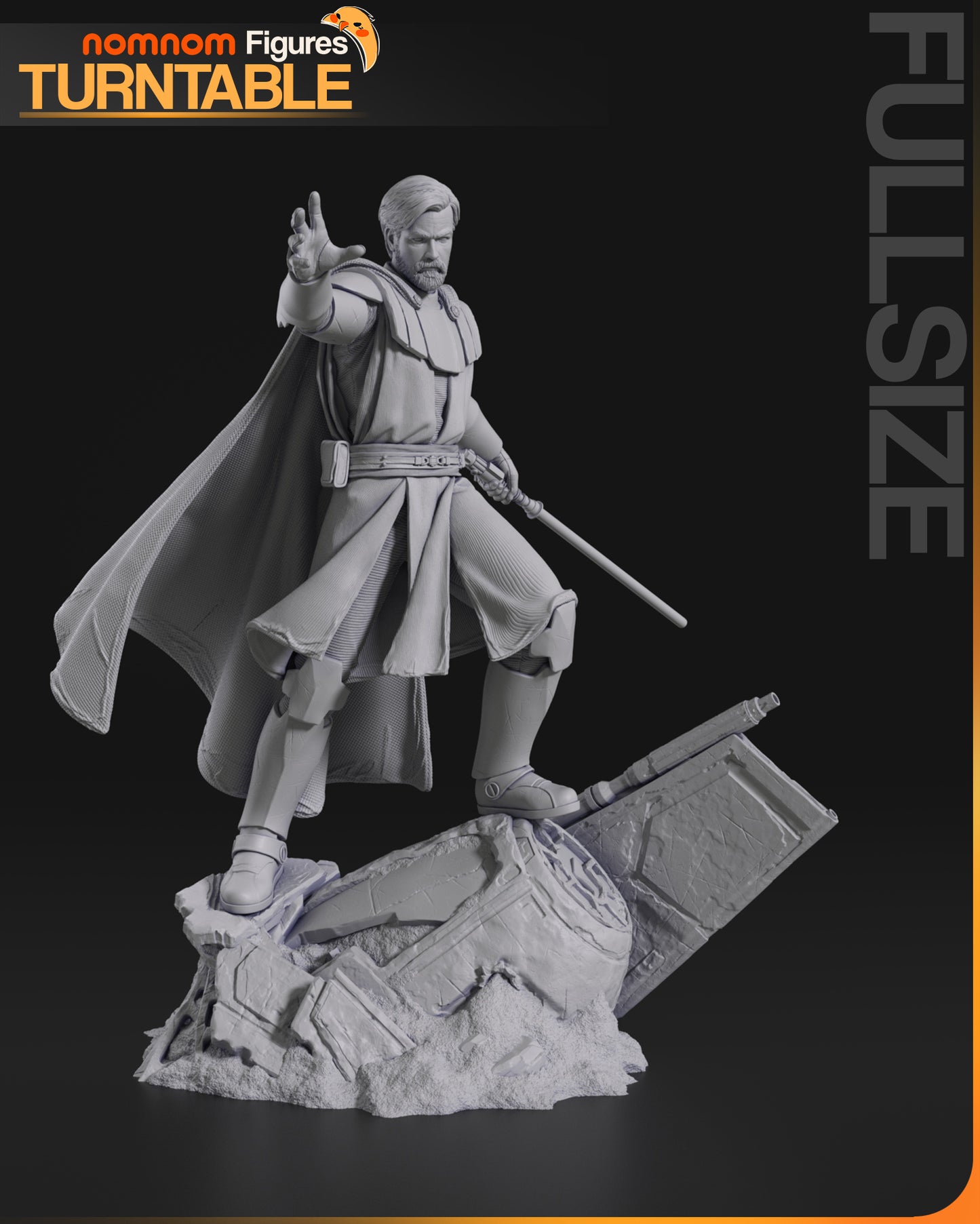 Obi Wan Kanobi - 3D Printed Model Kit Statue / Bust / Miniature