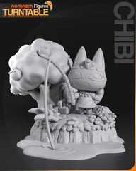 Chibi Ankha  (Animal Crossing) - 3D Print - Model Kit - (Nom Nom)