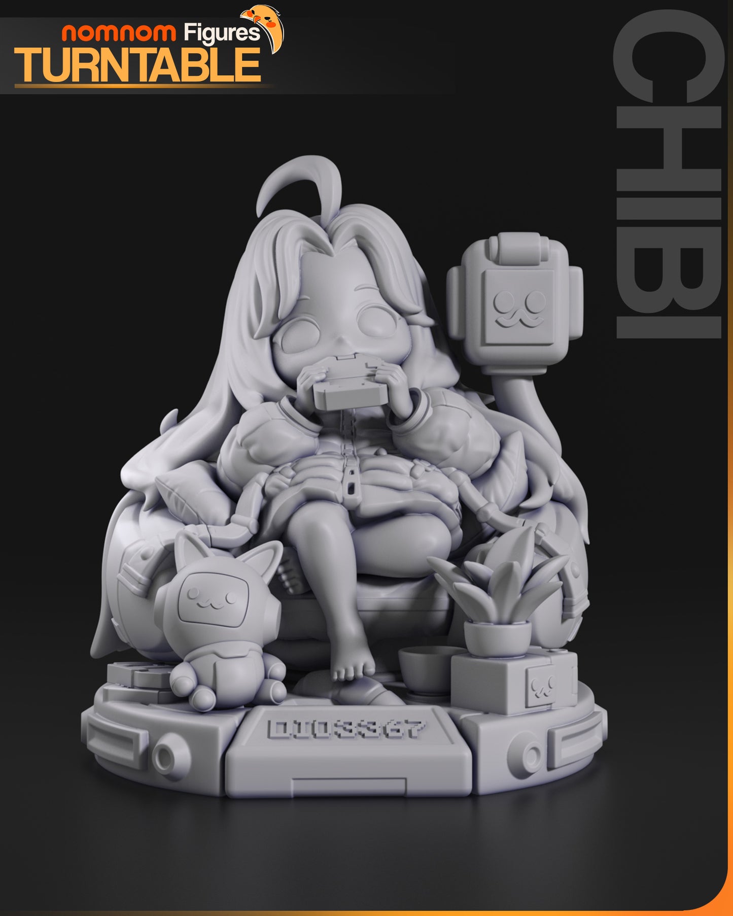 Chibi - Diana Pragmata - 3D printed Statue Model kit