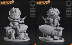 Nuka Girl - Chibi - Fallout - 3d print kit - 75mm