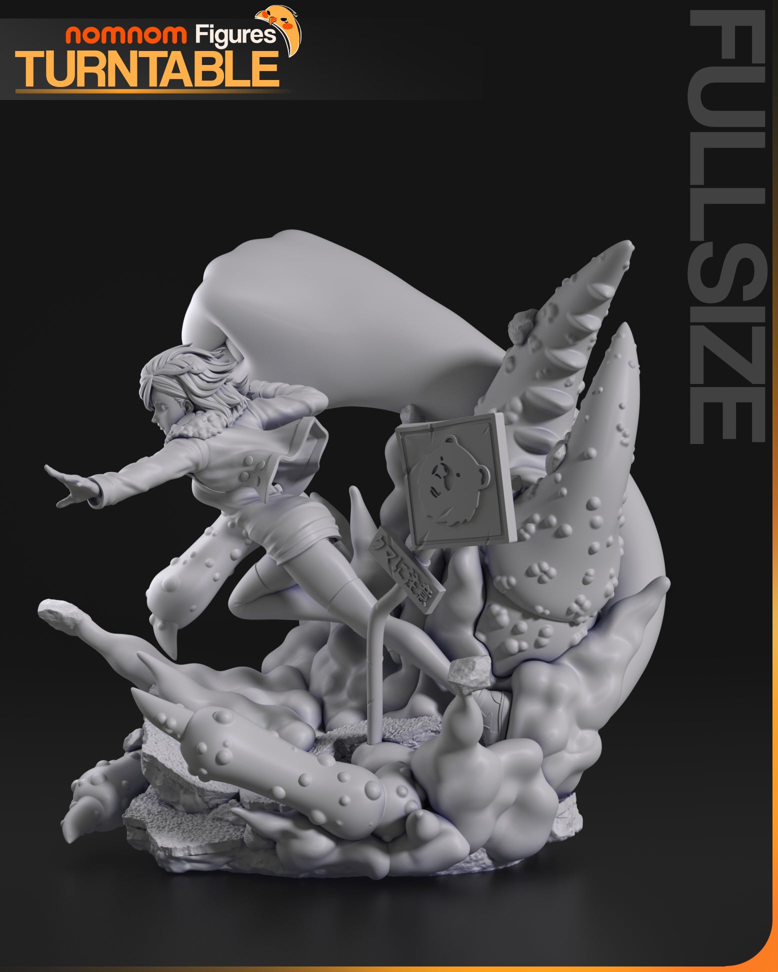 Momo Ayase (Dandadan) - 3D Print - Model Kit - 10 scale (Nom Nom)