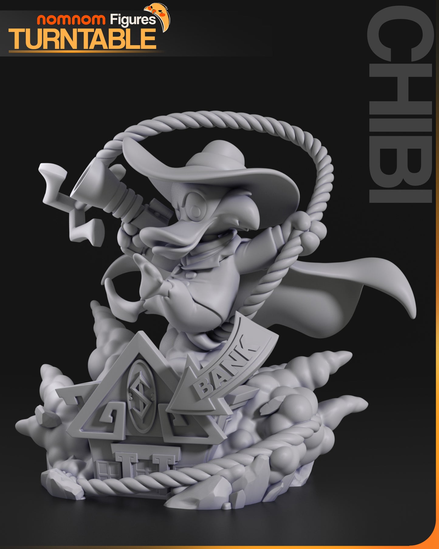Darkwing Duck (Chibi Fan Art) 3d Printed Model Kit