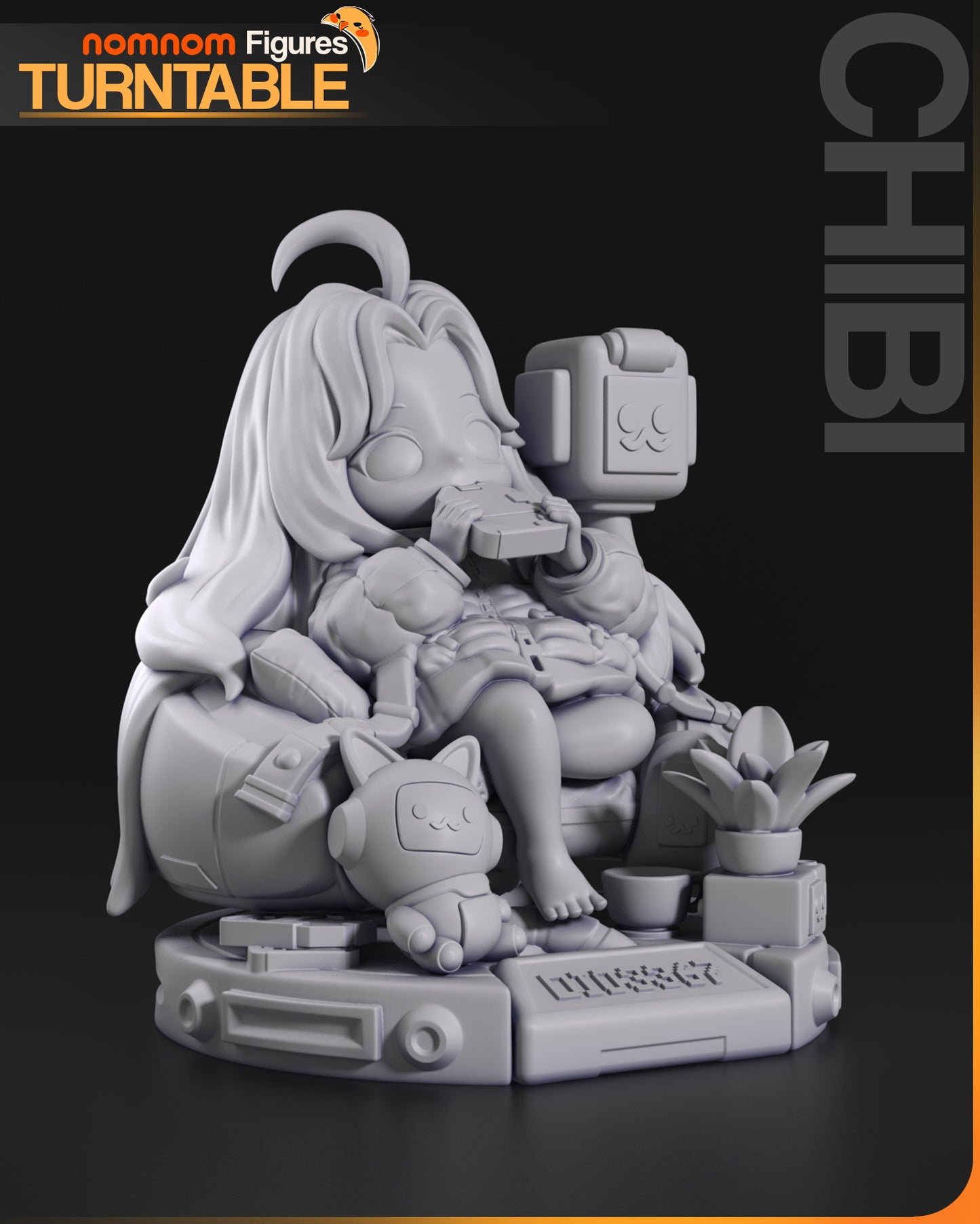 Chibi - Diana Pragmata - 3D printed Statue Model kit