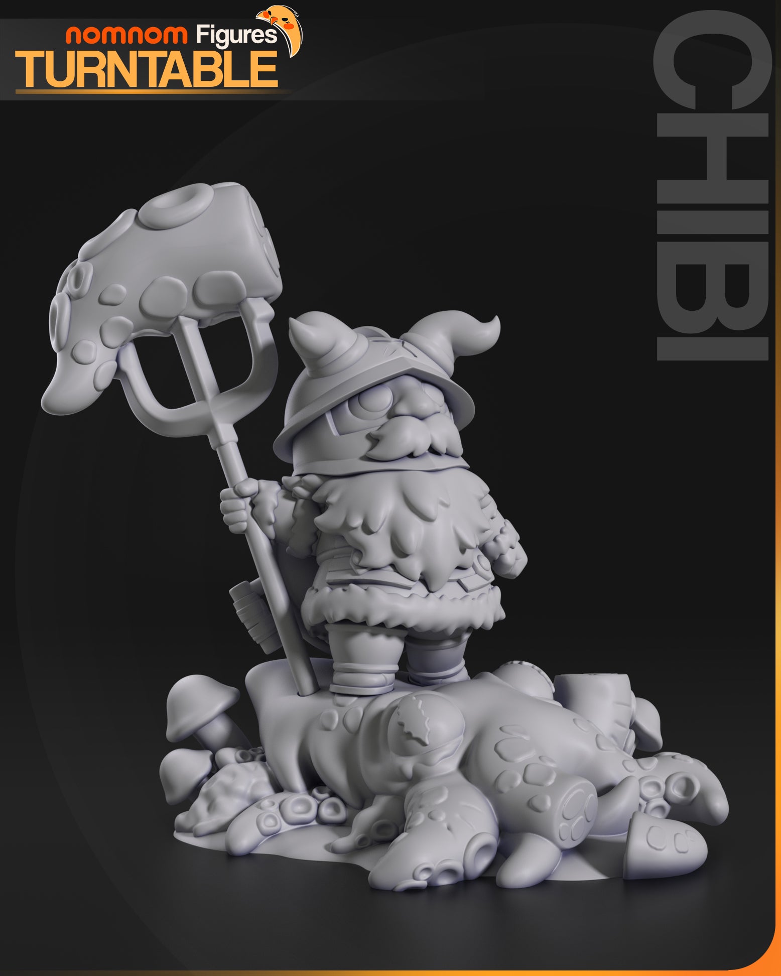 Chibi Senshi (Dungeon Meshi) - 3D Print - Model Kit - (Nom Nom)