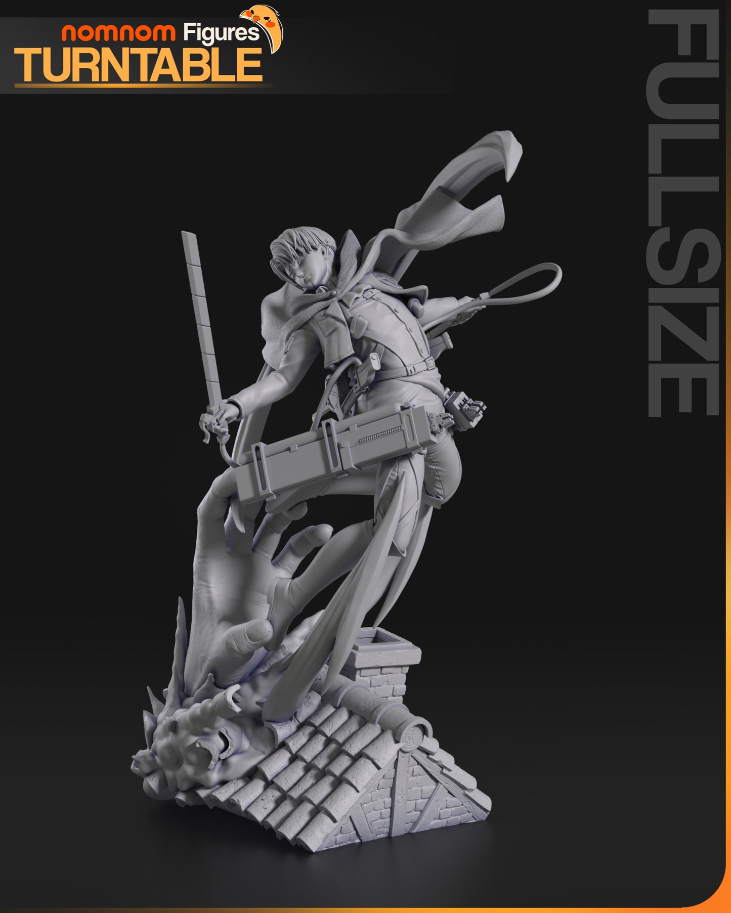 Levi (Attack on Titan) - 3D Print - Model Kit - (Nom Nom)