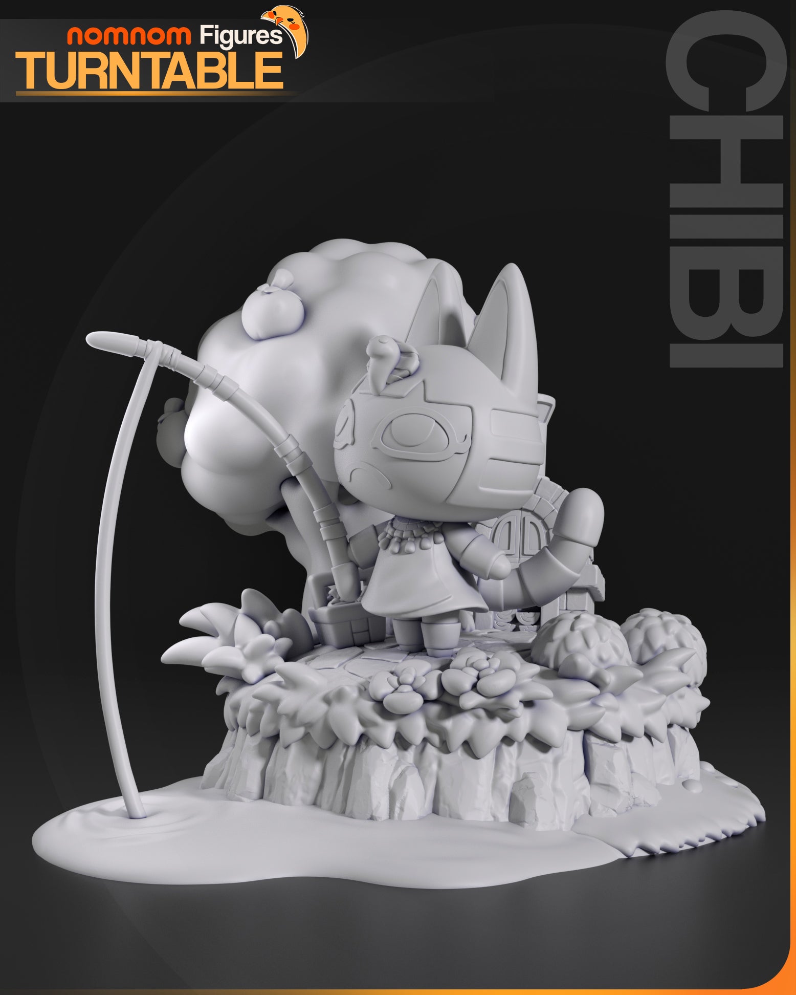 Chibi Ankha  (Animal Crossing) - 3D Print - Model Kit - (Nom Nom)