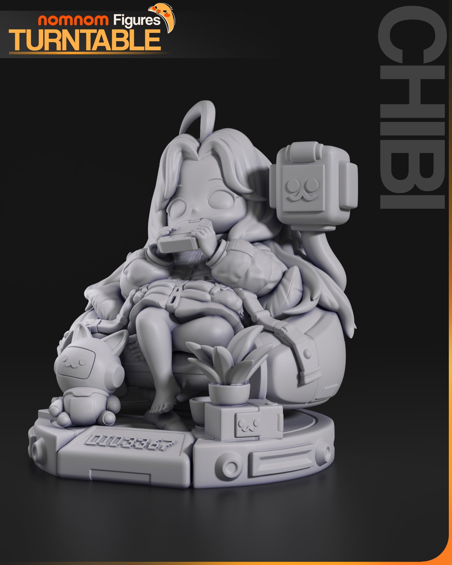 Chibi - Diana Pragmata - 3D printed Statue Model kit