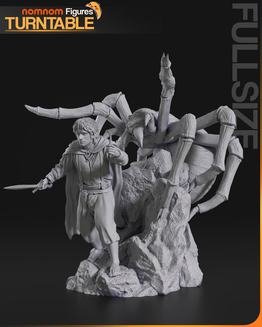Ready to Post - Miniature Frodo Baggins 3D Print model - Unpainted and Unassembled