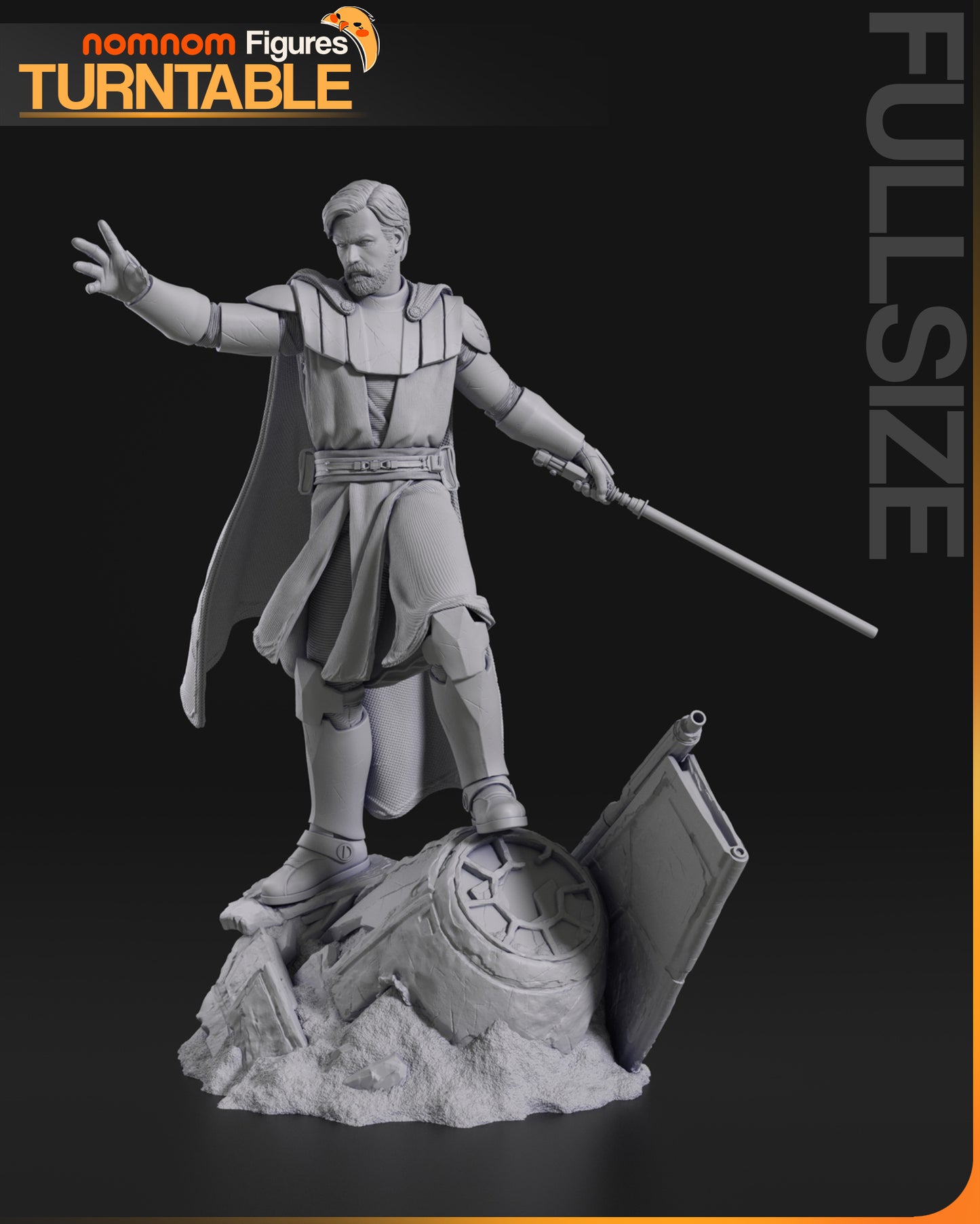 Obi Wan Kanobi - 3D Printed Model Kit Statue / Bust / Miniature