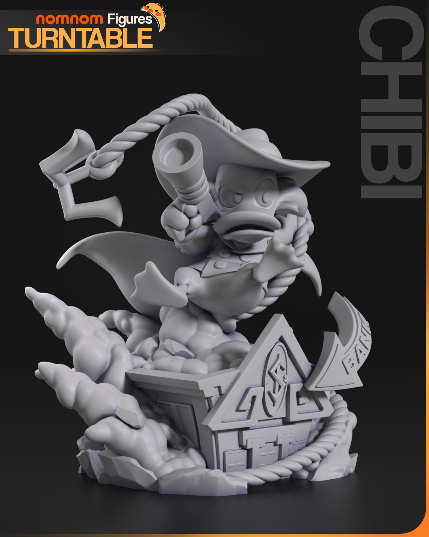 Darkwing Duck (Chibi Fan Art) 3d Printed Model Kit