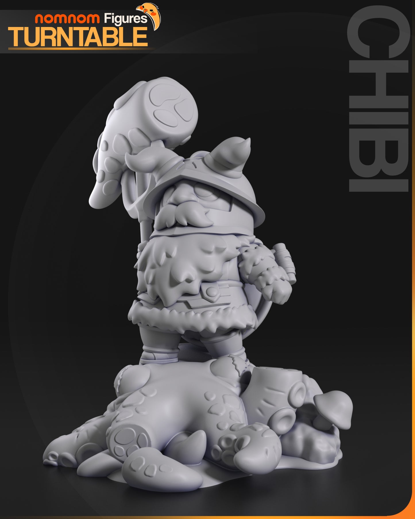 Chibi Senshi (Dungeon Meshi) - 3D Print - Model Kit - (Nom Nom)