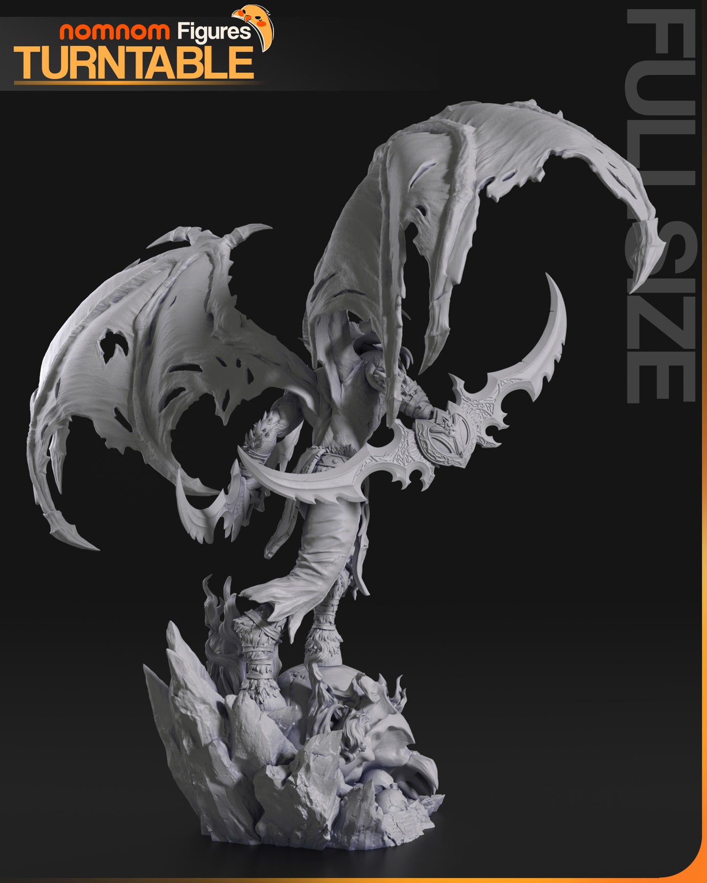 Illidan Stormrage - World of Warcraft - 3D Print - Model Kit - (Nom Nom)