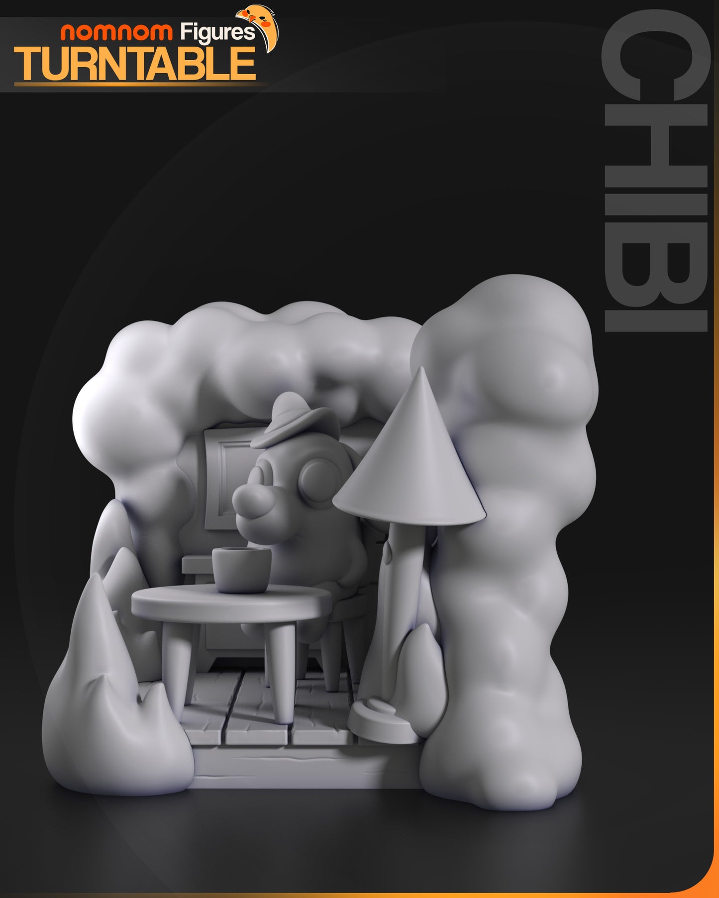Chibi This is Fine (Meme) - 3D Print - Model Kit - Nomnom
