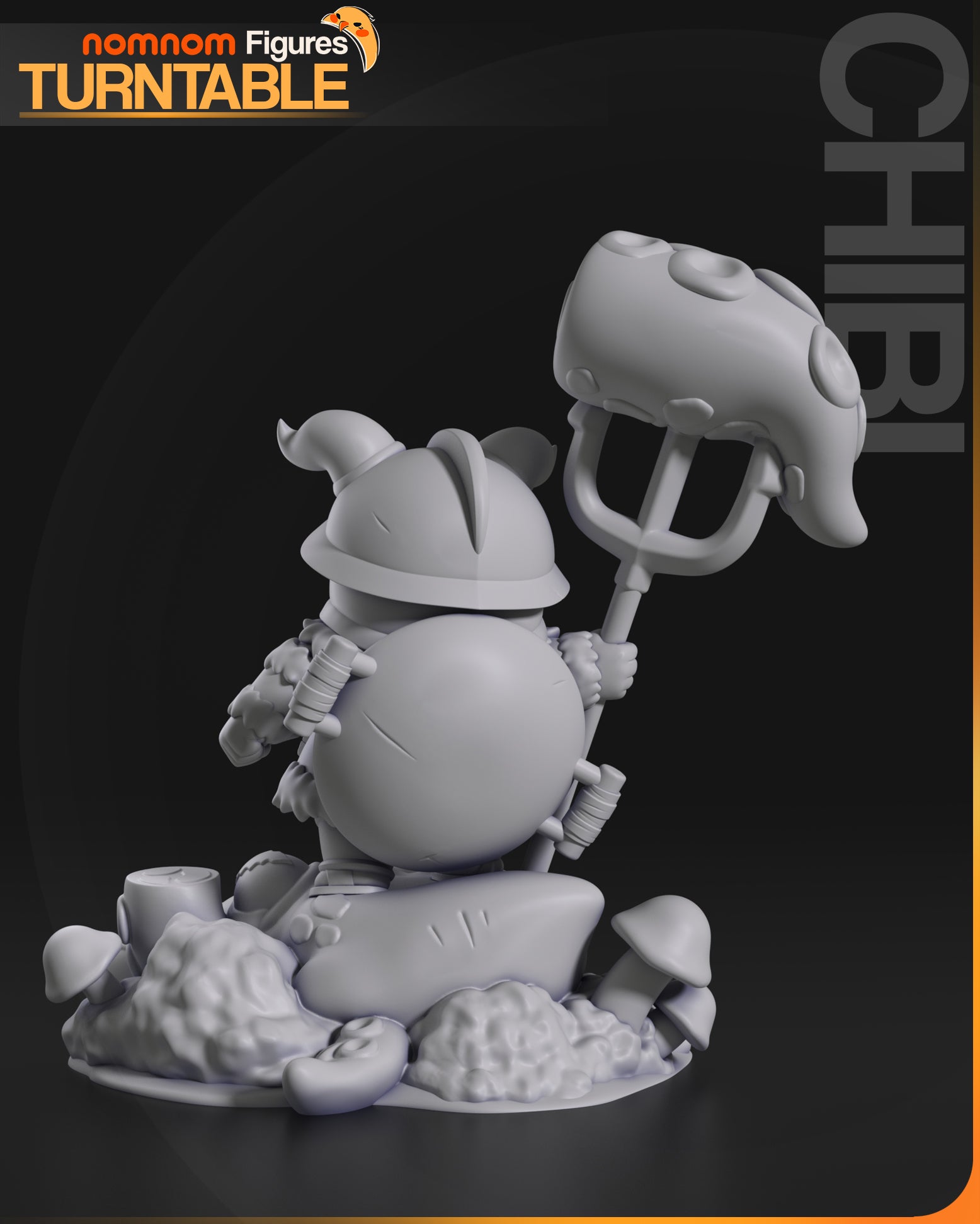 Chibi Senshi (Dungeon Meshi) - 3D Print - Model Kit - (Nom Nom)