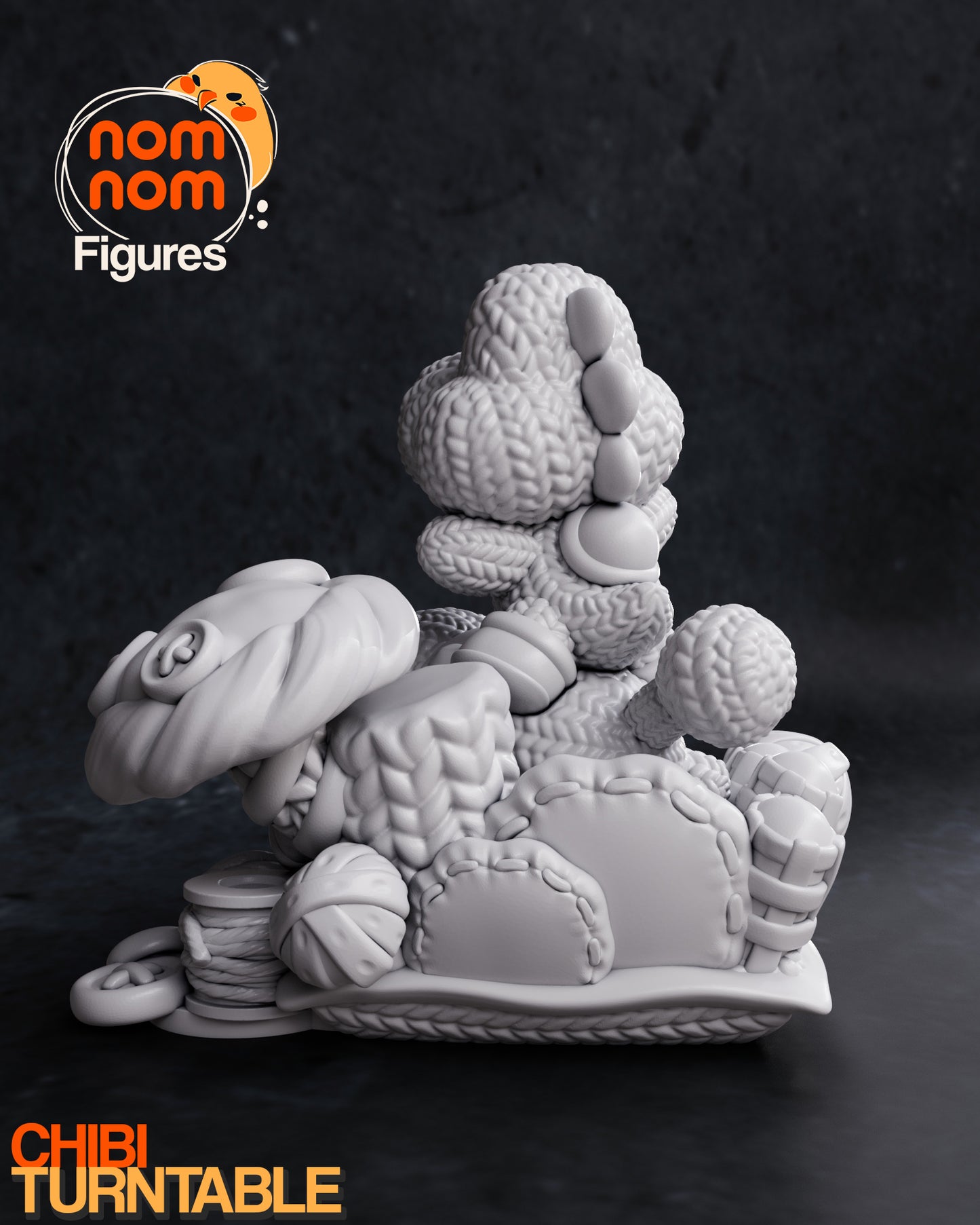 Yoshi Wooly World Chibi - 62mm 3D Printed Model Kit