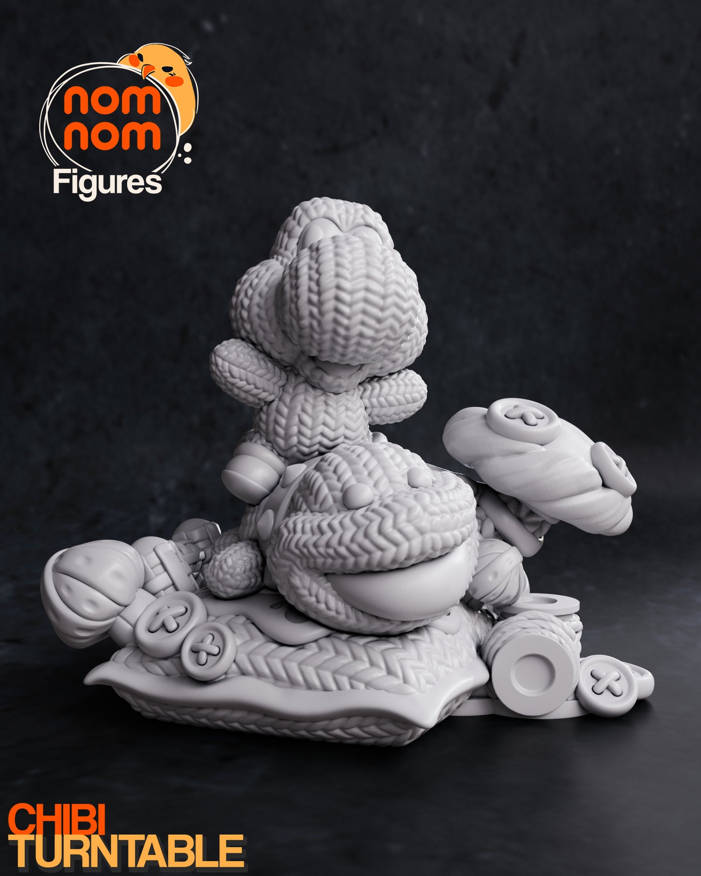 Yoshi Wooly World Chibi - 62mm 3D Printed Model Kit