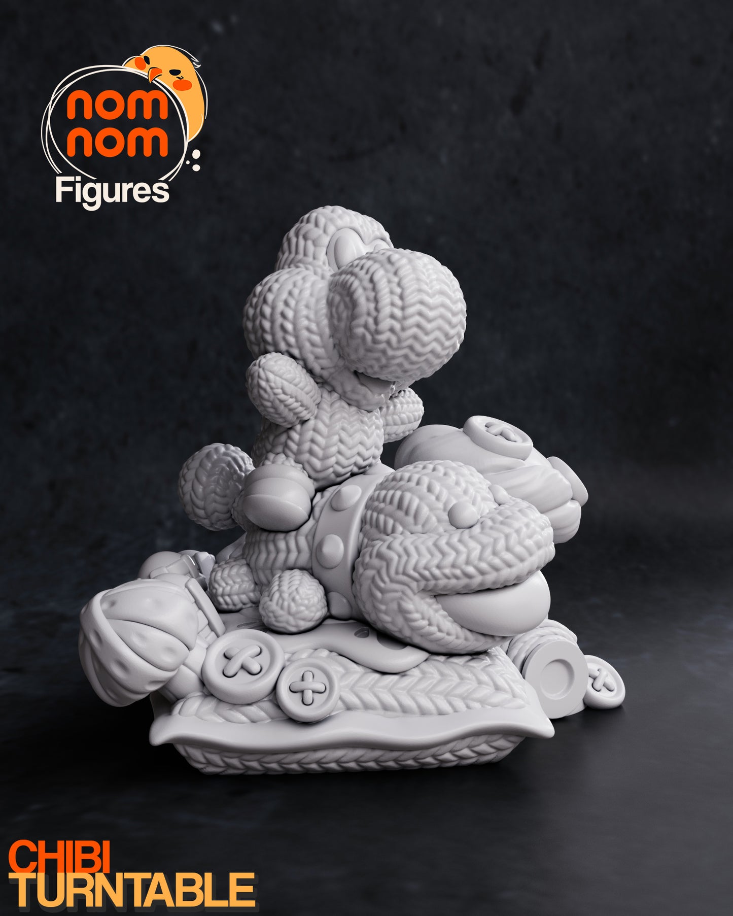 Yoshi Wooly World Chibi - 62mm 3D Printed Model Kit