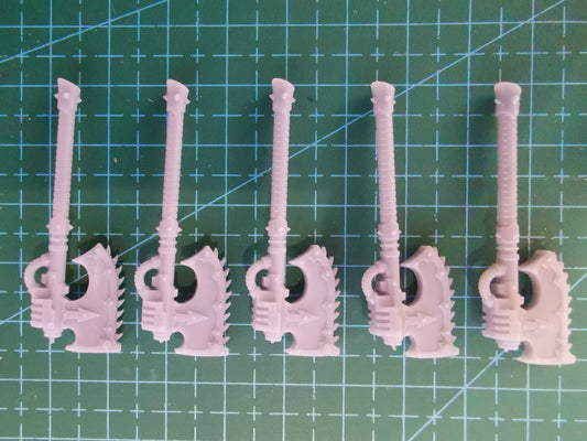 10 x  Round Edge Chain Axe -  Wargaming - Space Marines - Type 1