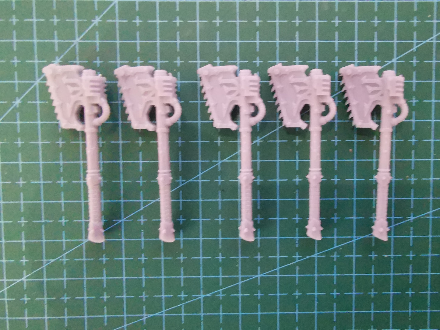 10 x  Square Edge Chain Axe -  Wargaming - Space Marines - Type 2