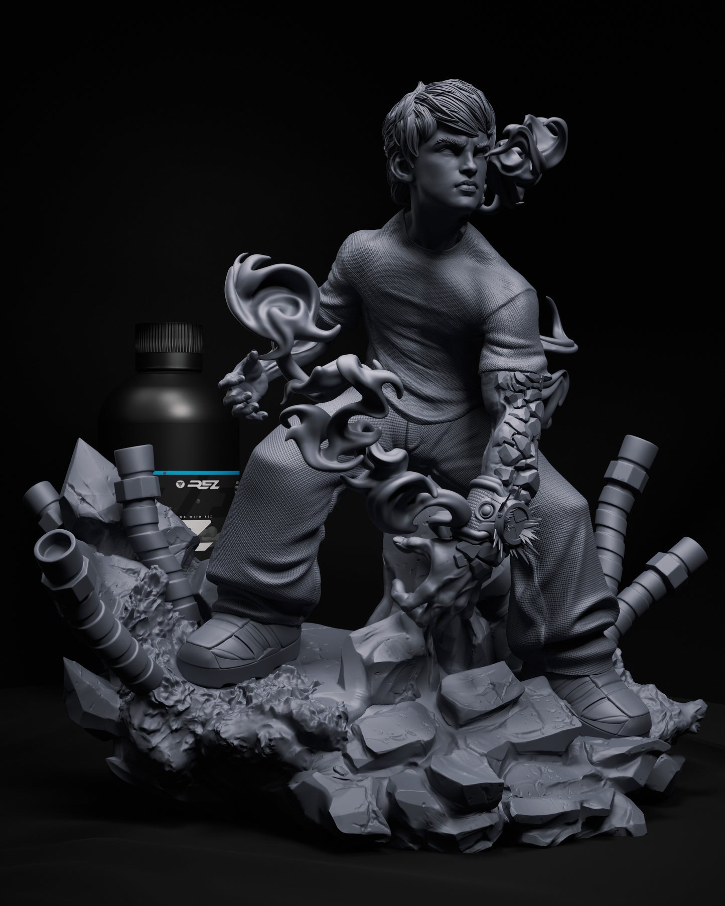 Ben10 - 3D Printed Statue Model Kit - 223mm