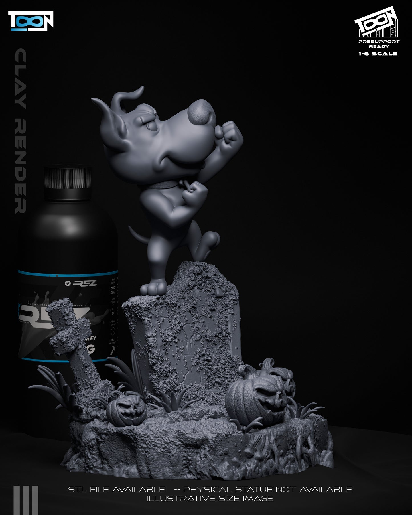 Scrappy Doo - Scooby Doo - 6 Scale 3D Printed Statue Model Kit